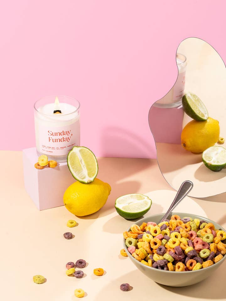 Sunday Funday Candle | Vanilla, Lemon, Lime & Lily for wholesale by Late Afternoons