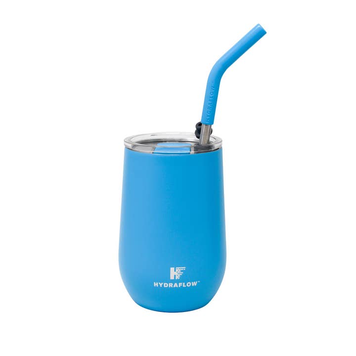 HYDRAFLOW - Wholesale Insulated Mug/Tumbler - 14 OZ - SOUL WINE TUMBLER W/ STRAW - EVERYDAY