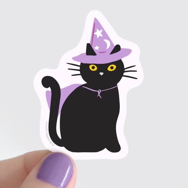Black Cat Sticker, Waterproof, Eco-Friendly & PVC-Free for wholesale by Happy Dappy Bits