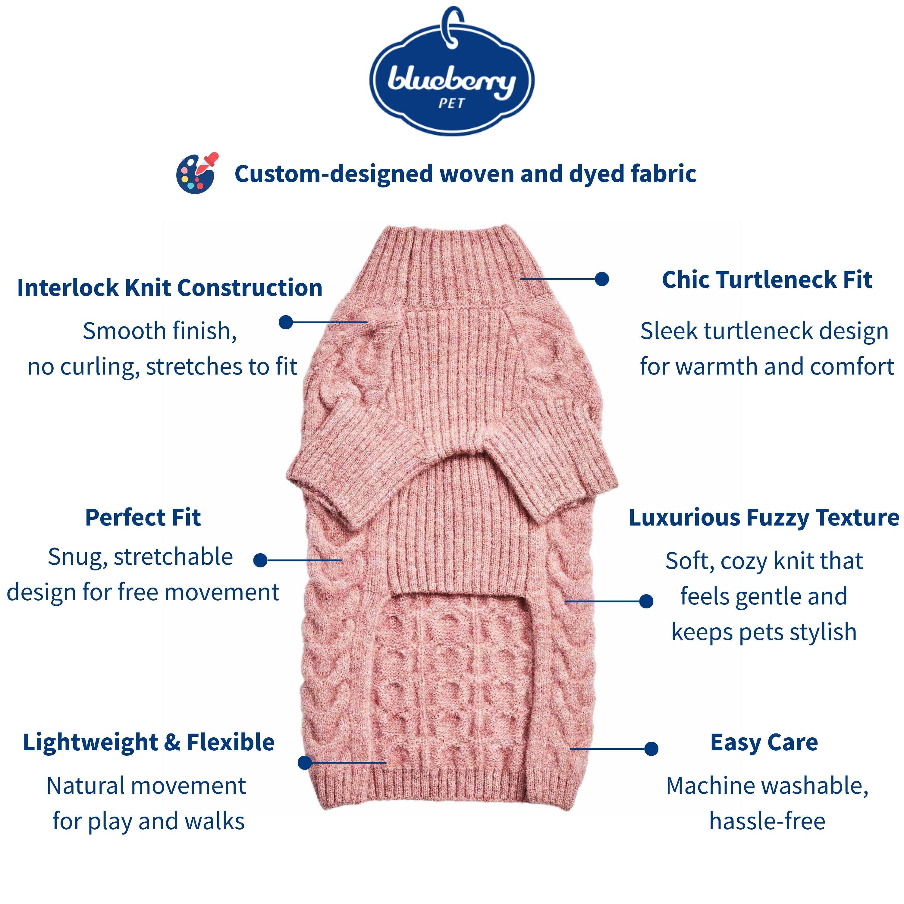 Blueberry Pet - Wholesale Pet Sweater - Dog - Custom-Knit& Dyed UltraSoft Brushed Fuzzy Turtleneck Sweater8