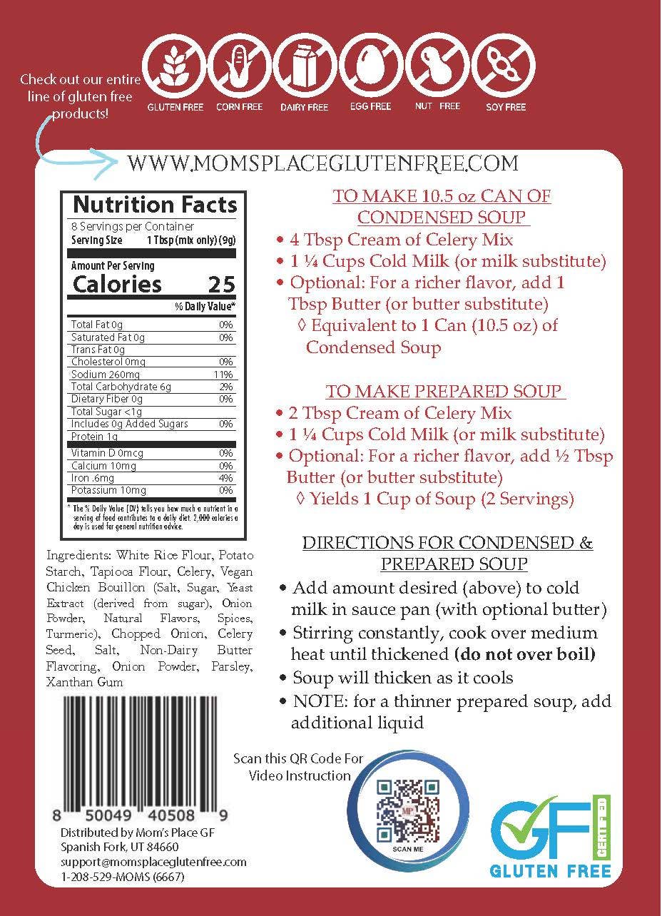 Mom's Place Gluten Free - Wholesale Soup - Gluten-Free Cream of Celery Soup Mix2