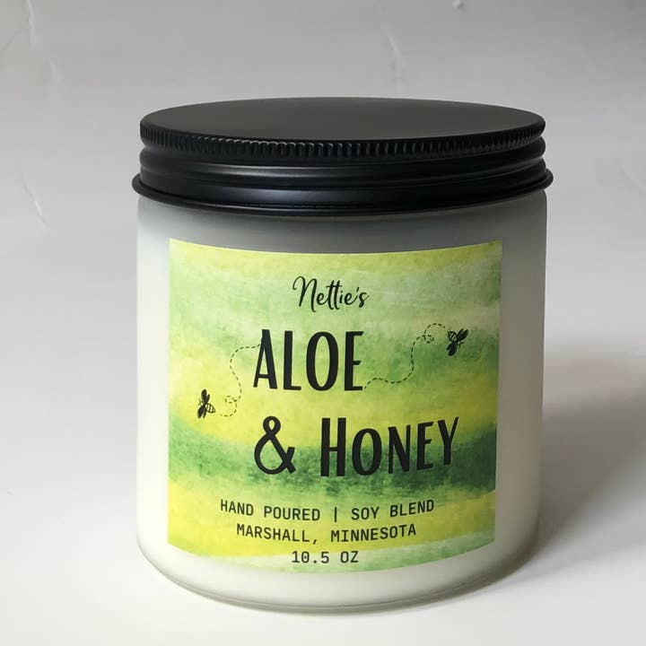 Aloe & Honey 10.5 oz Jar Candle for wholesale by Nettie's