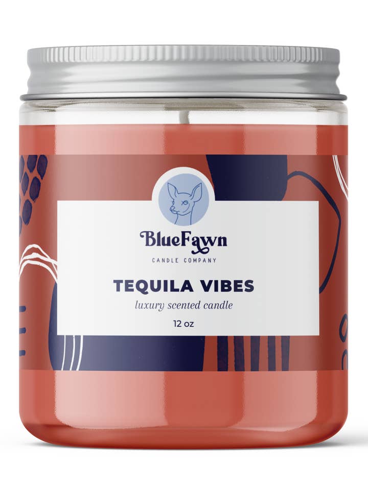 Tequila Vibes - Pomegranate Scented Candle for wholesale by Blue Fawn Candle Company