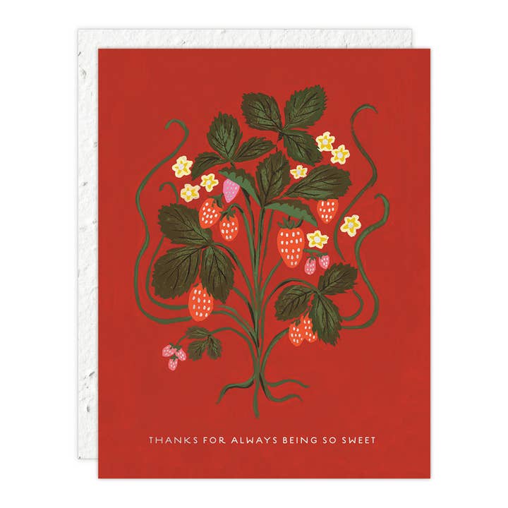 Seedlings - Wholesale Thank You Card - Sweet Strawberry - Thank You Card1