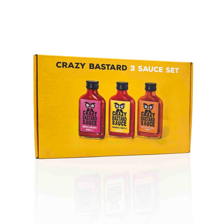 CBS Foods GmbH (Crazy Bastard Sauce) - Wholesale Hot Sauce - 3-Set (Bestsellers) Hot Sauce Pack1