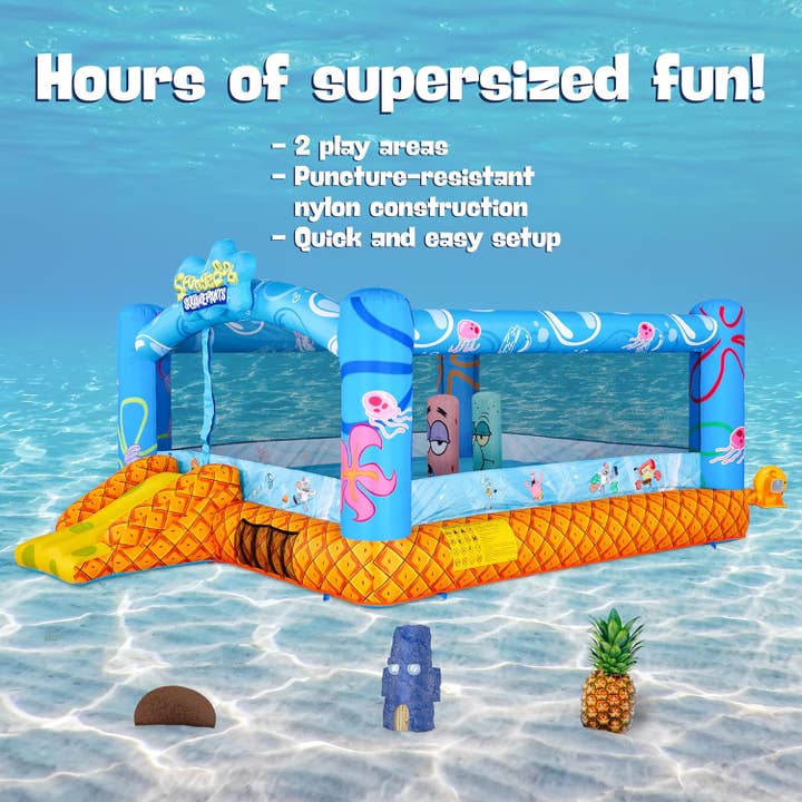 Sunny and Fun - Wholesale Inflatables - SpongeBob Giant Inflatable Bounce House for Kids4