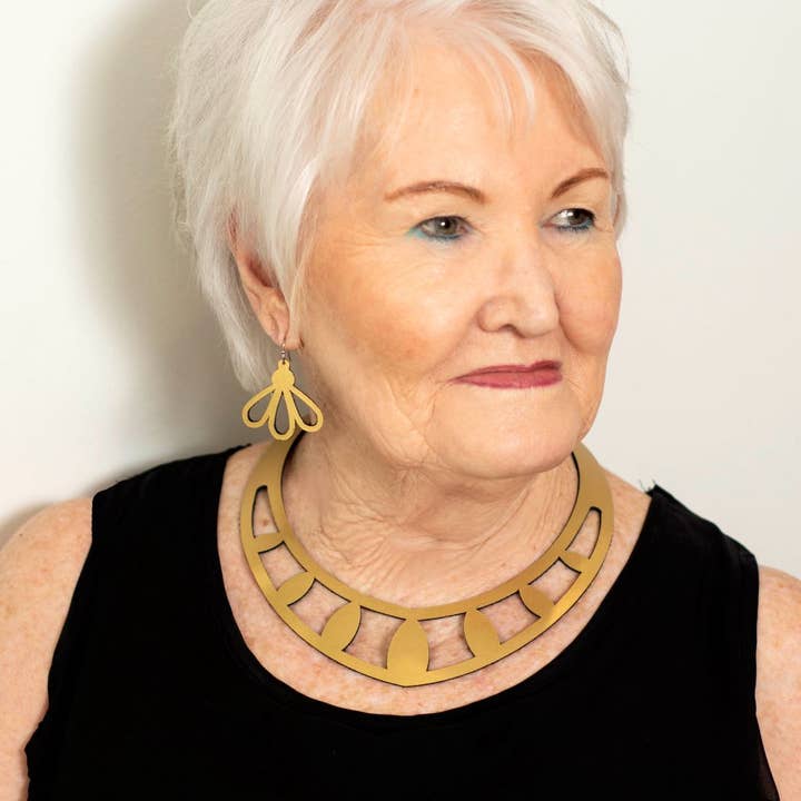 HEIR Leather Jewellery - Wholesale Dangle earrings - Bee Gold Earrings1