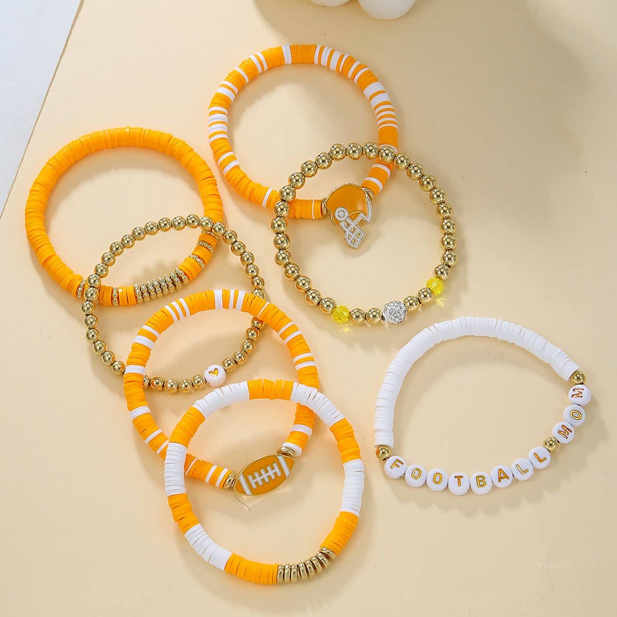 ACCITY - Wholesale Jewelry Set - BRACELET 8-PIECE SET POLYMER CLAY BRACELET_CWMM35121