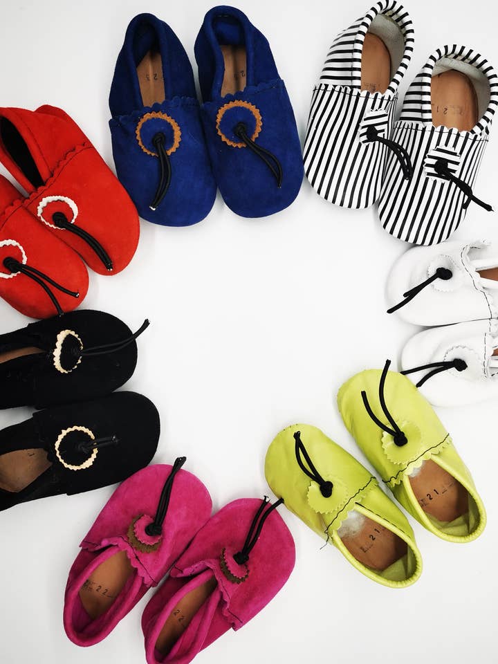 Håndlavede baby-krabbesko i læder Bløde Polser4 for engroshandel hos Hiya