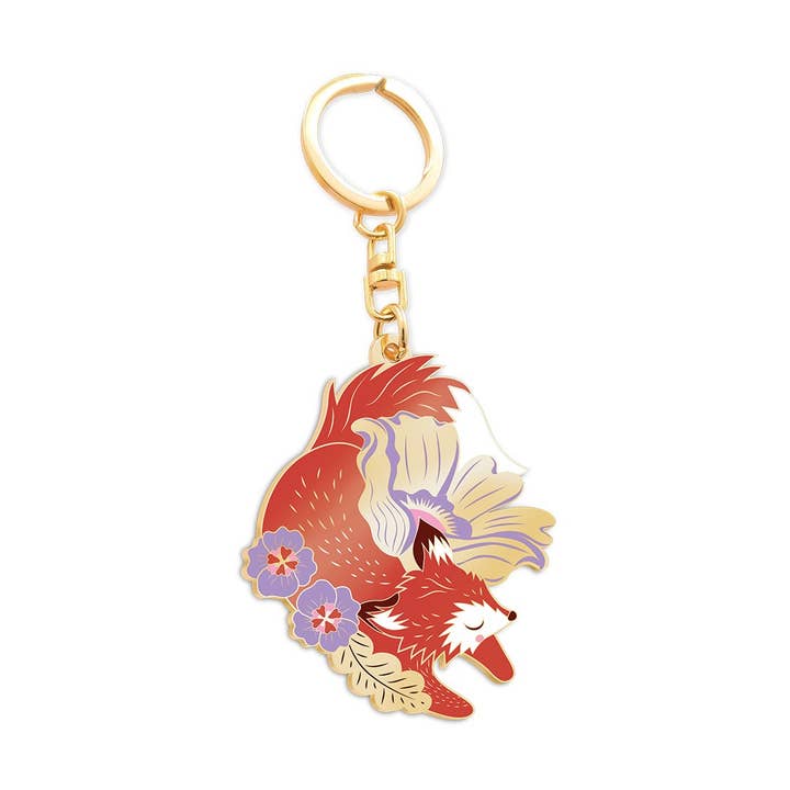 Schlüsselanhänger aus Metall - Blumenwald (Mister Fox) für den Großhandel von Maison Royal Garden