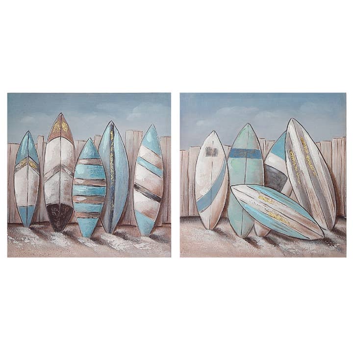 Multi Lienzo pintado a mano para pared, tablas de surf de venta al por mayor en Faire