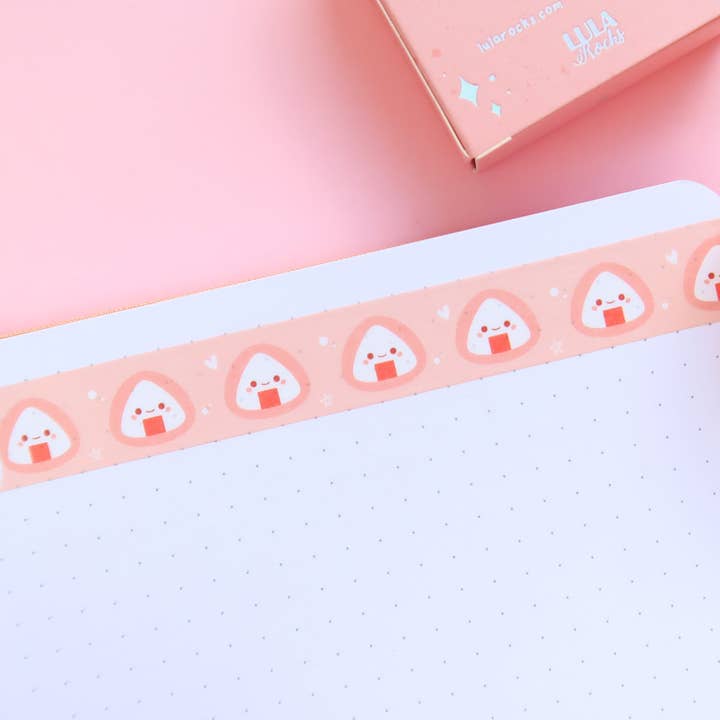 Peach Onigiri Washi Tape for wholesale by Lula Rocks