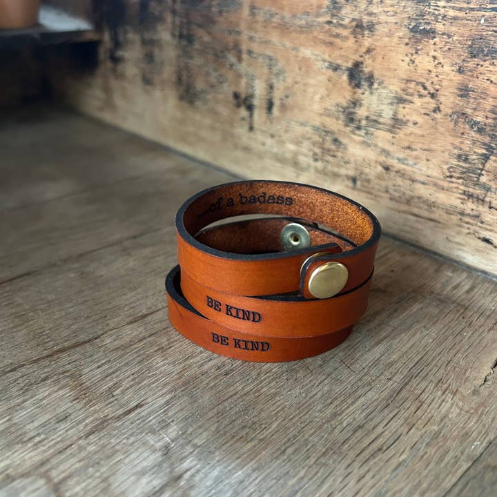 Left Grain - Wholesale Cuff Bracelet - Be Kind.....of a Badass Friendship Bracelet4