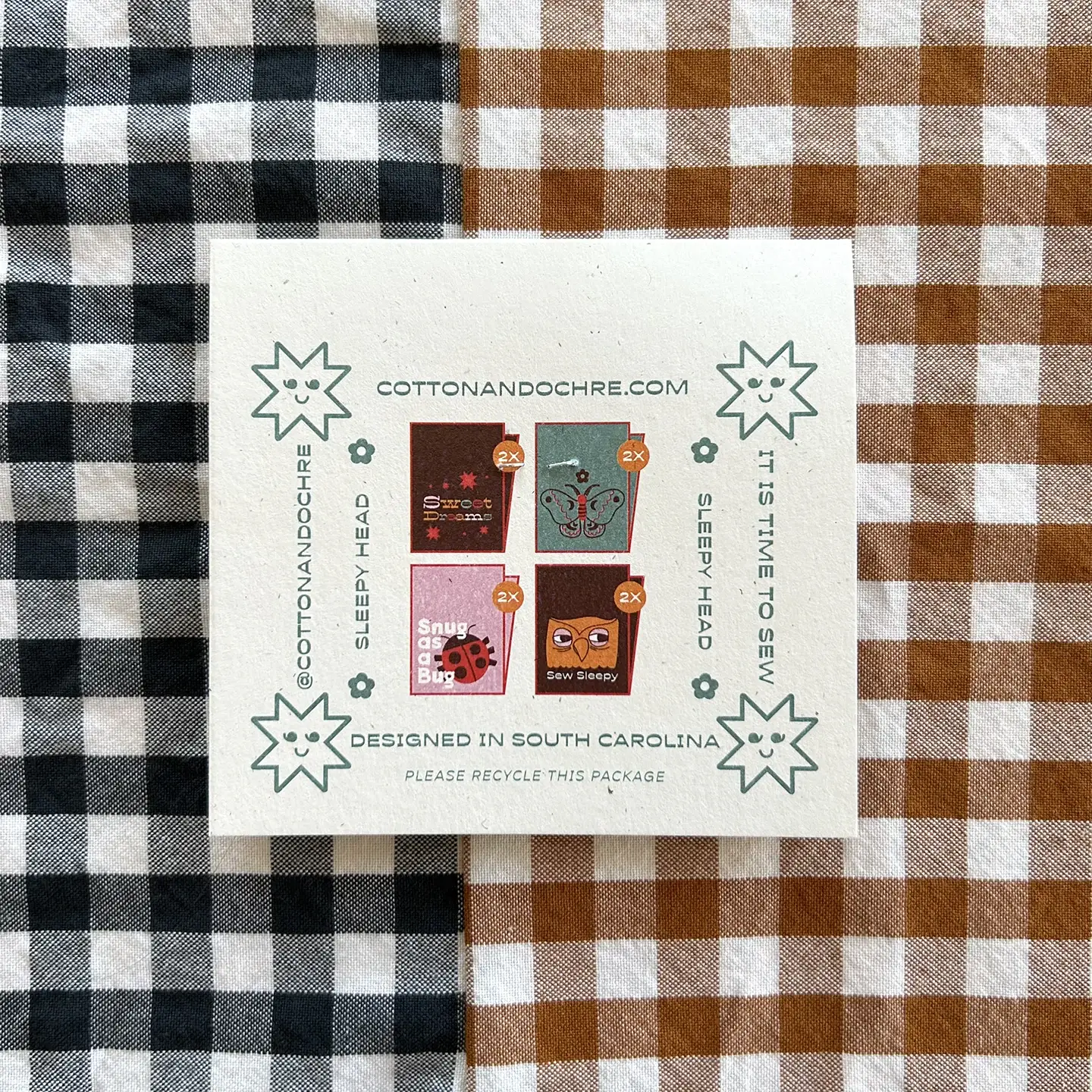 Cotton and Ochre - Wholesale Craft Sewing Kit - Sleepy Head Pack Woven Labels1