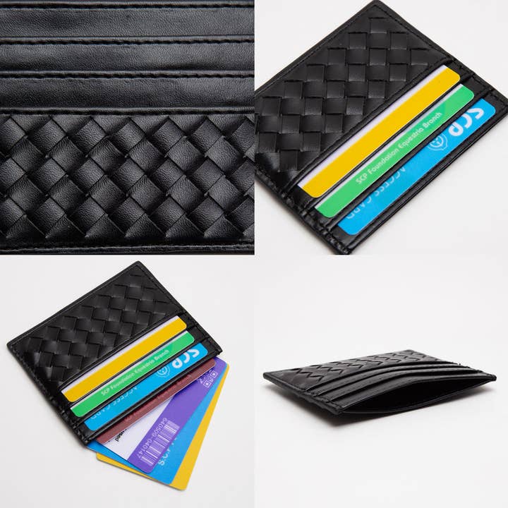 Sensibling Corp. - Vendita all'ingrosso Portacarte - Donna - Portafoglio con porta carte Basket Weave in ecopelle4