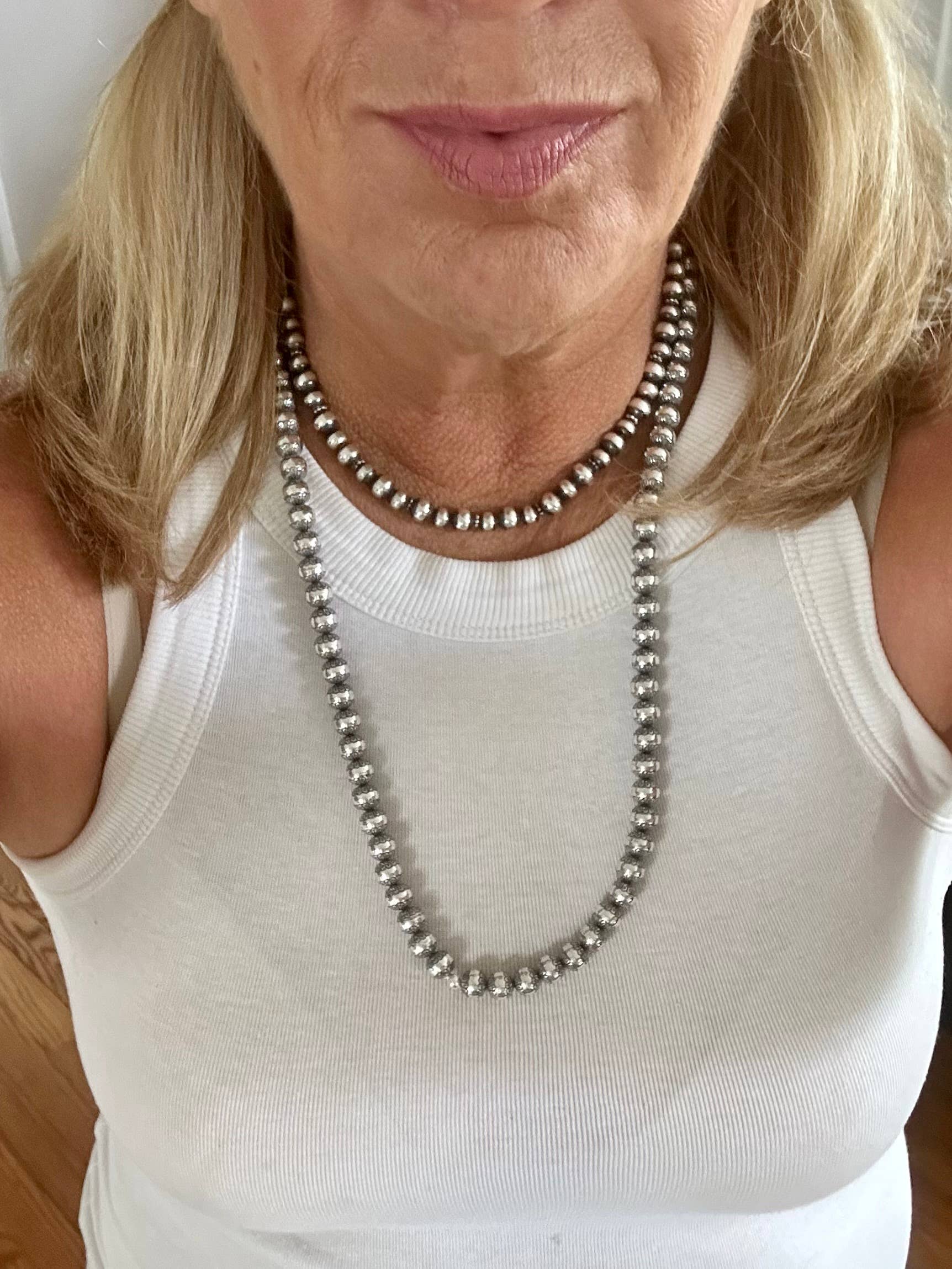 Ella Elisabeth Designs - Wholesale Beaded/Pearl Necklace - Handcrafted 8 mm Stamped Navajo Pearl Beaded Necklace3