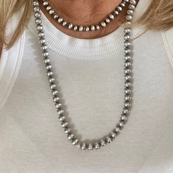 Ella Elisabeth Designs - Wholesale Beaded/Pearl Necklace - Handcrafted 8 mm Stamped Navajo Pearl Beaded Necklace3