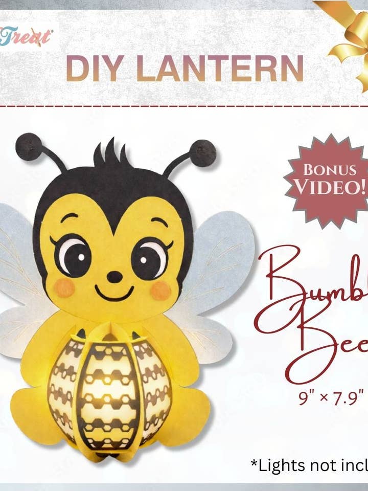 PRE ORDER CrafTreat DIY Paper Lanterns - Bumble Bee for wholesale by CrafTreat