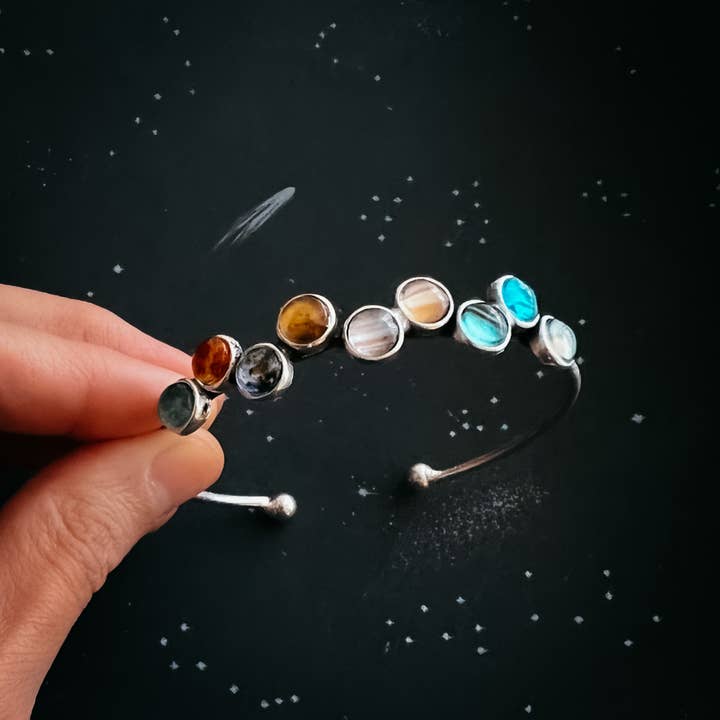 Yugen Handmade - Wholesale Cuff Bracelet - Tiny Planet Solar System Bracelet