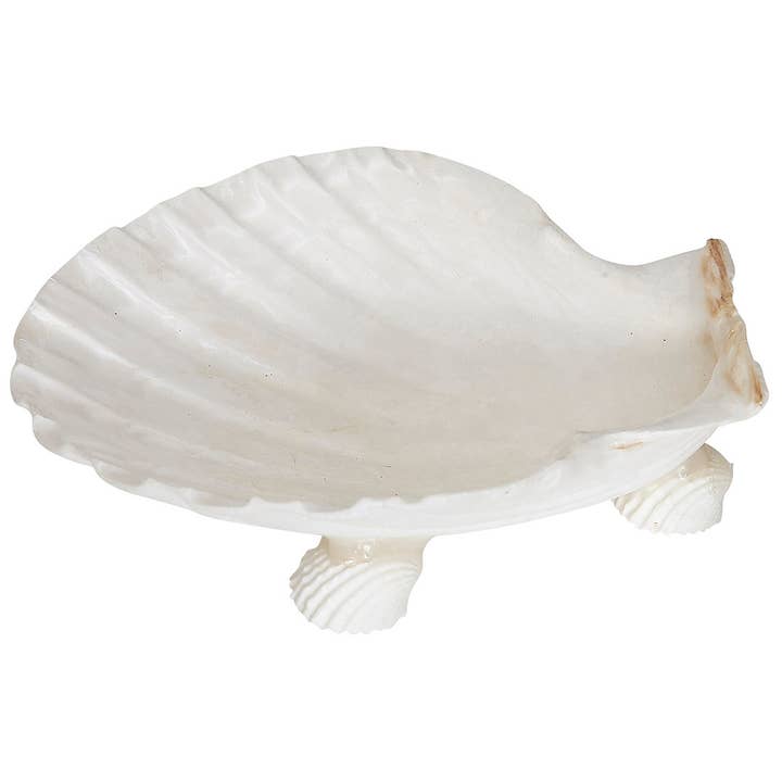 HS Seashells - Wholesale Decorative Plate/Dish/Bowl - Irish Deep Scallop 4" Dish w/ Clam Legs