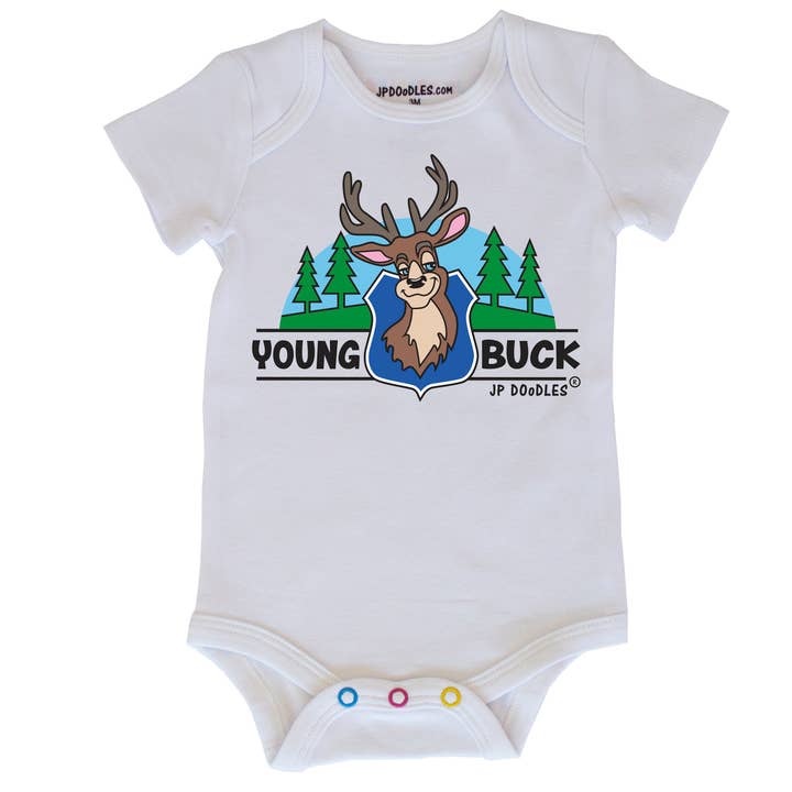 Young Buck Baby Bodysuit for wholesale by JP Doodles