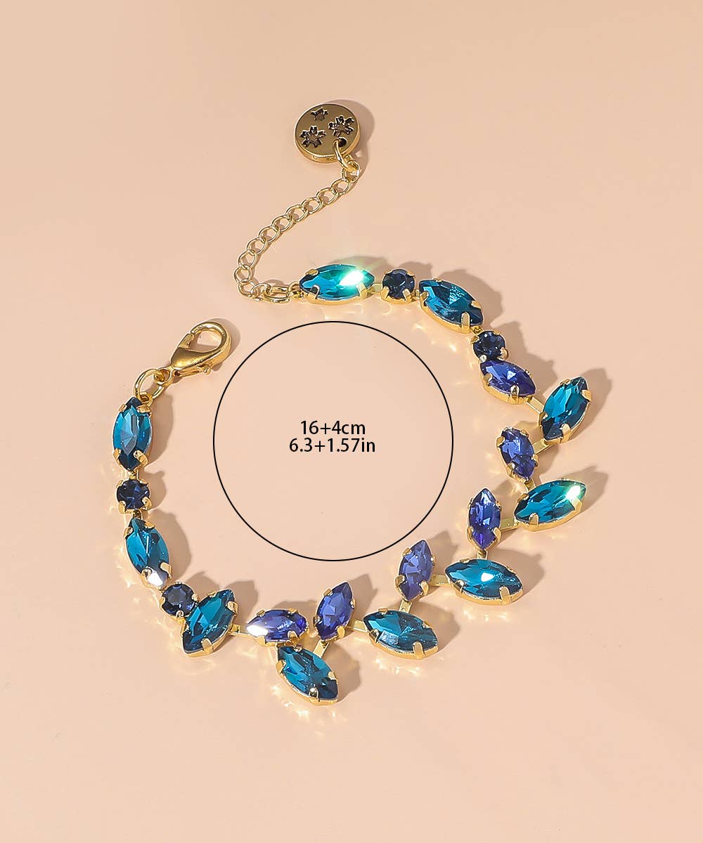 Blossom bijoux – wholesale Länkar och kedjearmband – Blomstersmycke armband med strass 25AHBR0041