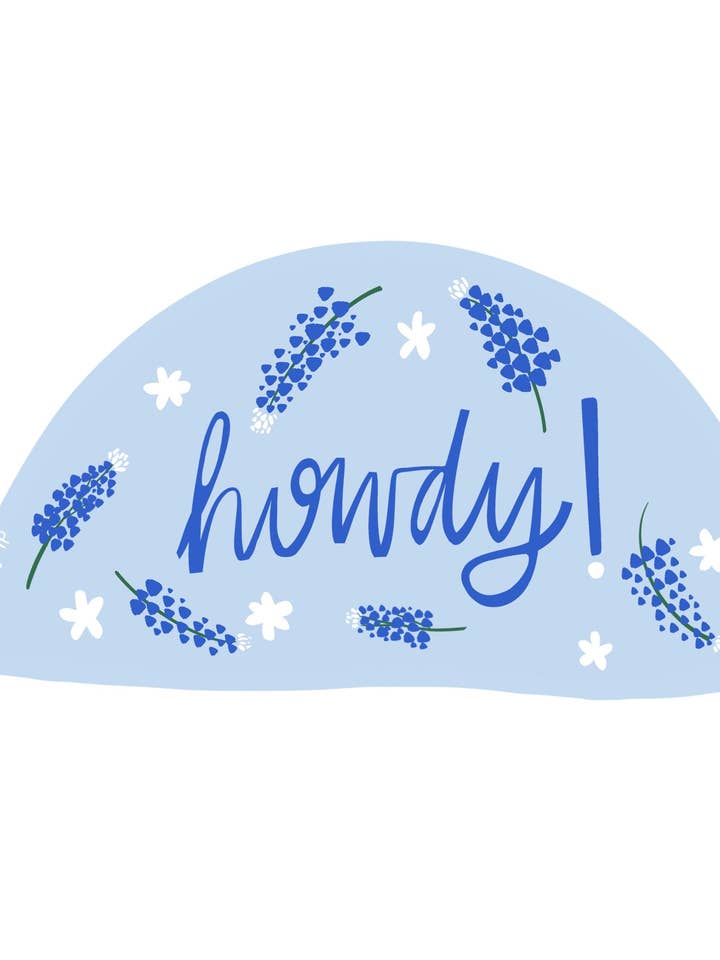 Autocollant Howdy pour la vente par Daley Kaye Studio