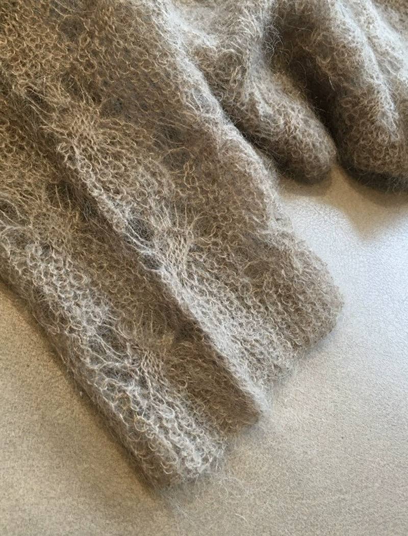 KHAKI Open-Knit Loose Sweater for wholesale on Faire3