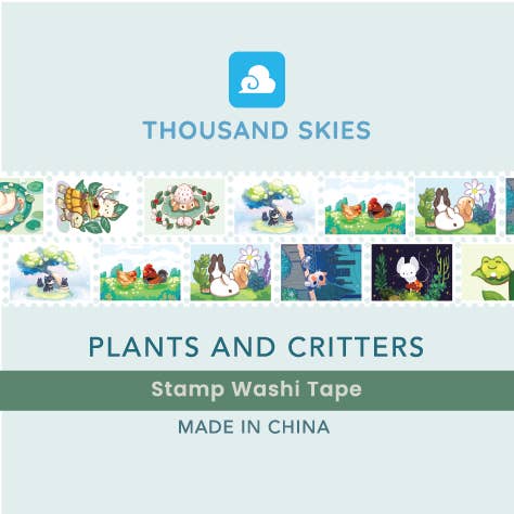 Stamp Washi Tape - Plants and Critters for wholesale by Thousand Skies