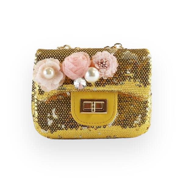 Doe a Dear - Vendita all'ingrosso Borsa a tracolla - Bambini - P30 B1301 Borsa con Applicazioni Floreali e Paillettes (5 Colori)23
