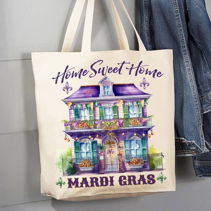 Mardi Gras Hem Ljuva Hem New Orleans Canvasväska för wholesale av Avery Lane Gifts