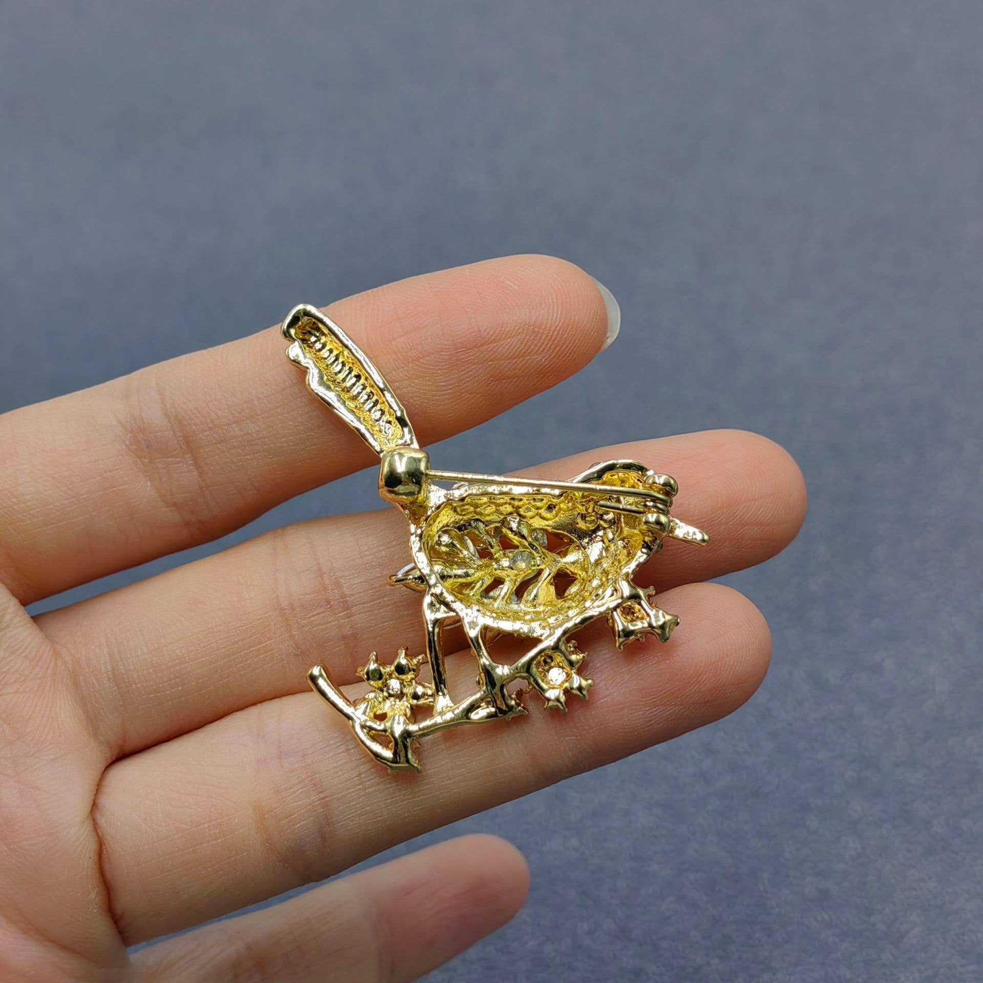 Mio Queena - Wholesale Brooch - Rhinestone Magpie Bird Brooch1