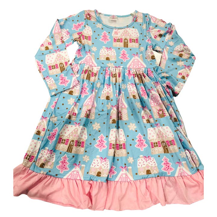 Yourself Expression - Wholesale Dress - Kids - Girls Dress Gingerbread House0