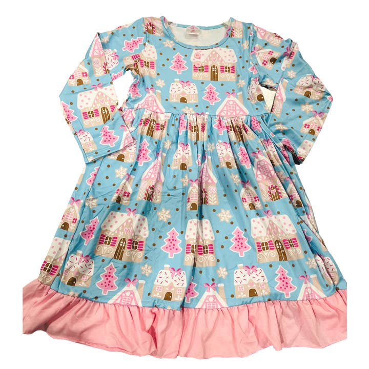 Girls Dress Gingerbread House for wholesale by Yourself Expression