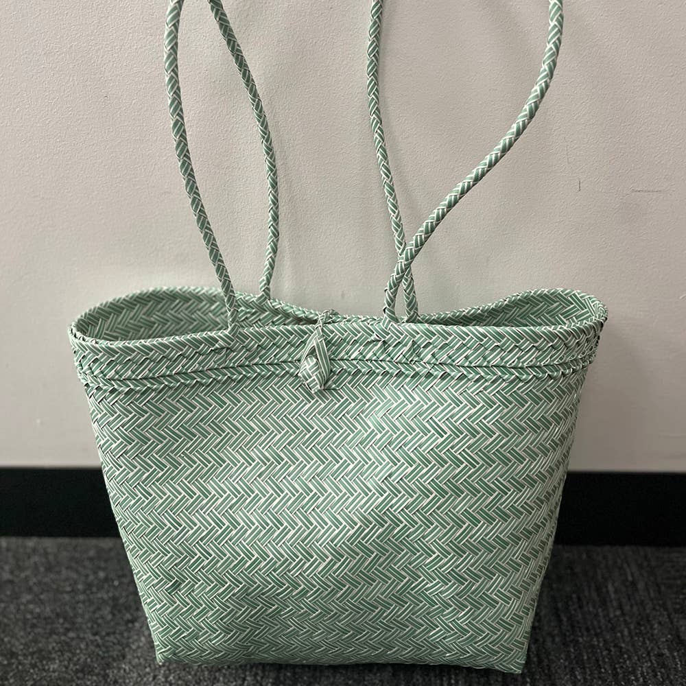 VIE - Vente Sac de plage - Sac de plage/fourre-tout tissé en plastique recyclé6