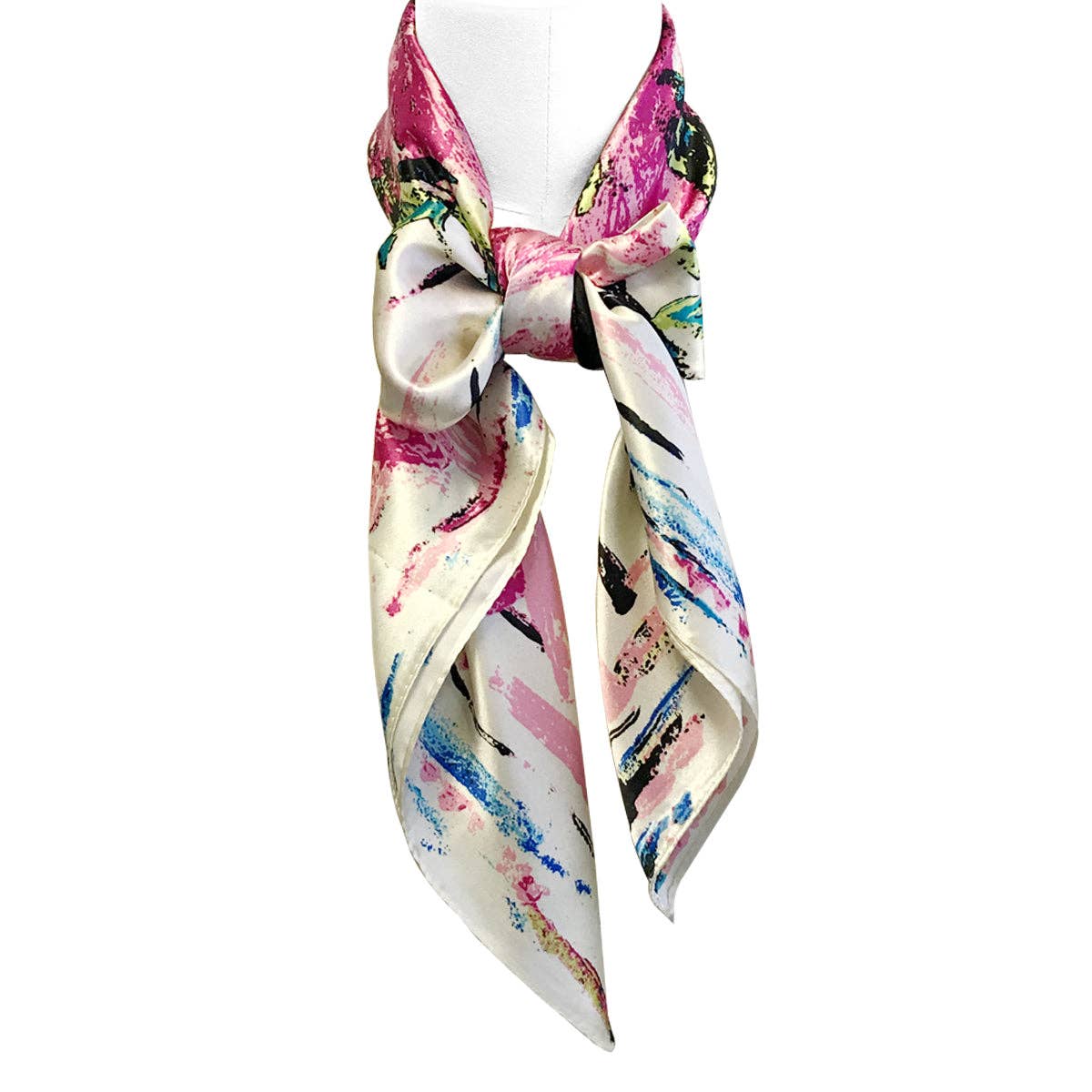 Wrapables.com - Wholesale Scarf - Women's - Wrapables Silk Satin Floral Neckerchief 35 x 35 Inch Square9