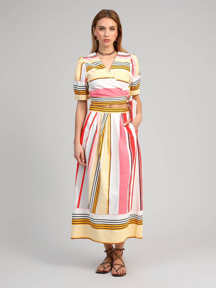 JUPE LONGUE RAMIRO belinda multico pour la vente par An'ge