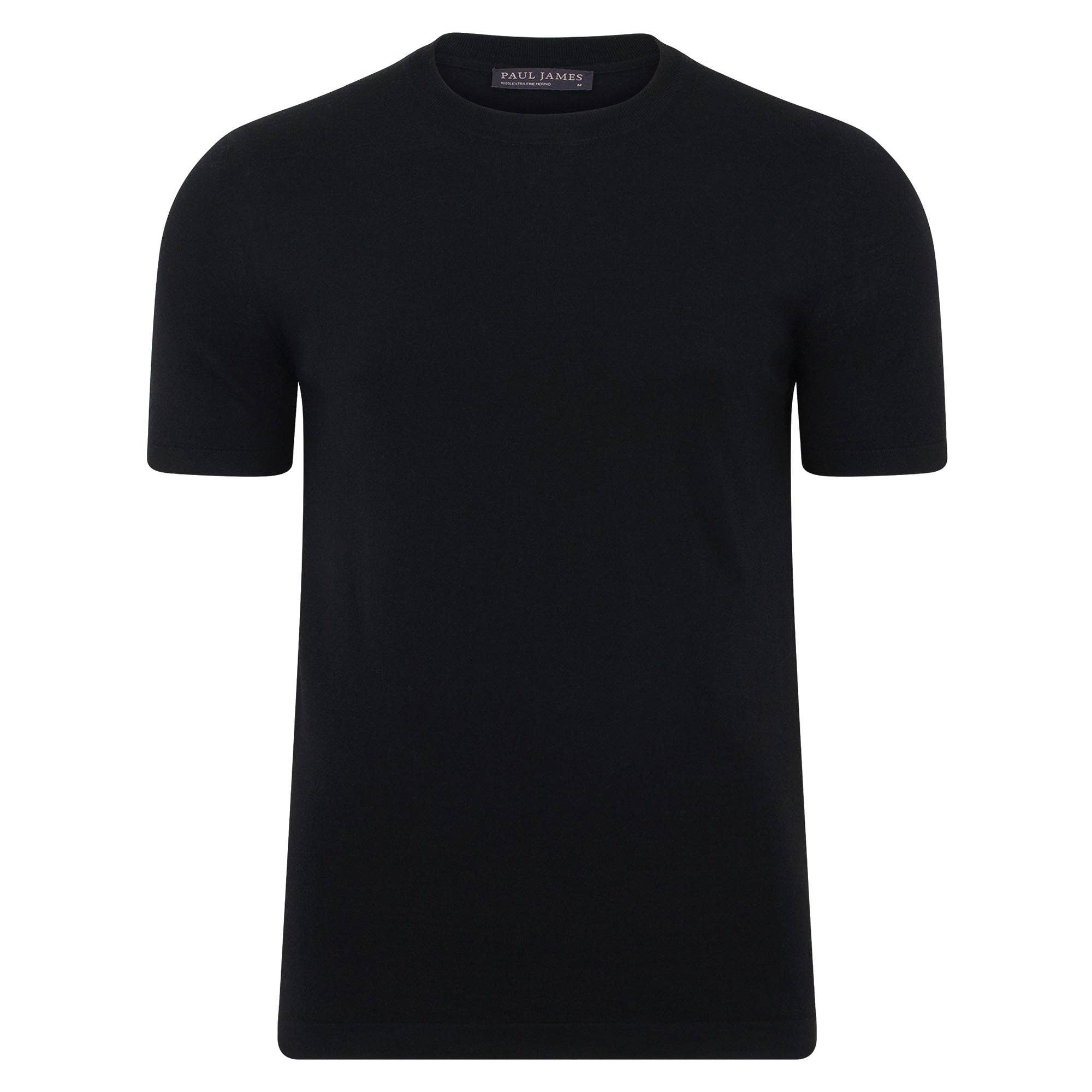 Paul James Knitwear – wholesale T-shirt – men's – Mens Superfine Merino Wool Knitted T-Shirt12