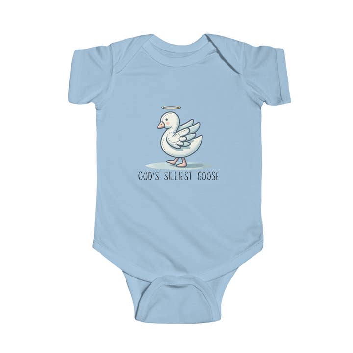 God's Silliest Goose Infant Fine Jersey Bodysuit for wholesale by Graham Tech