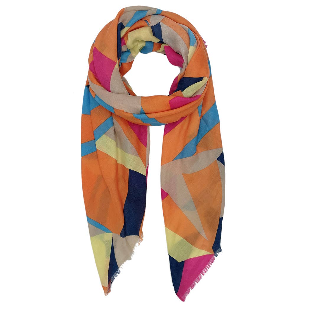 Fashion City - Wholesale Sjaal - Dames - Levendige sjaal met abstracte print6