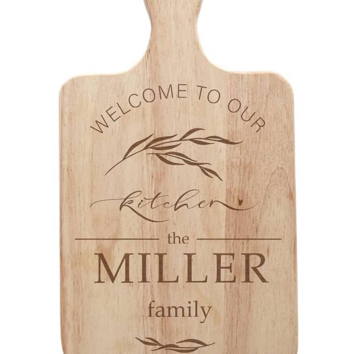 Welcome home gift, Personalized cutting board, charcuterie board, made in the Usa, for wholesale by Dolce Crafts LLC