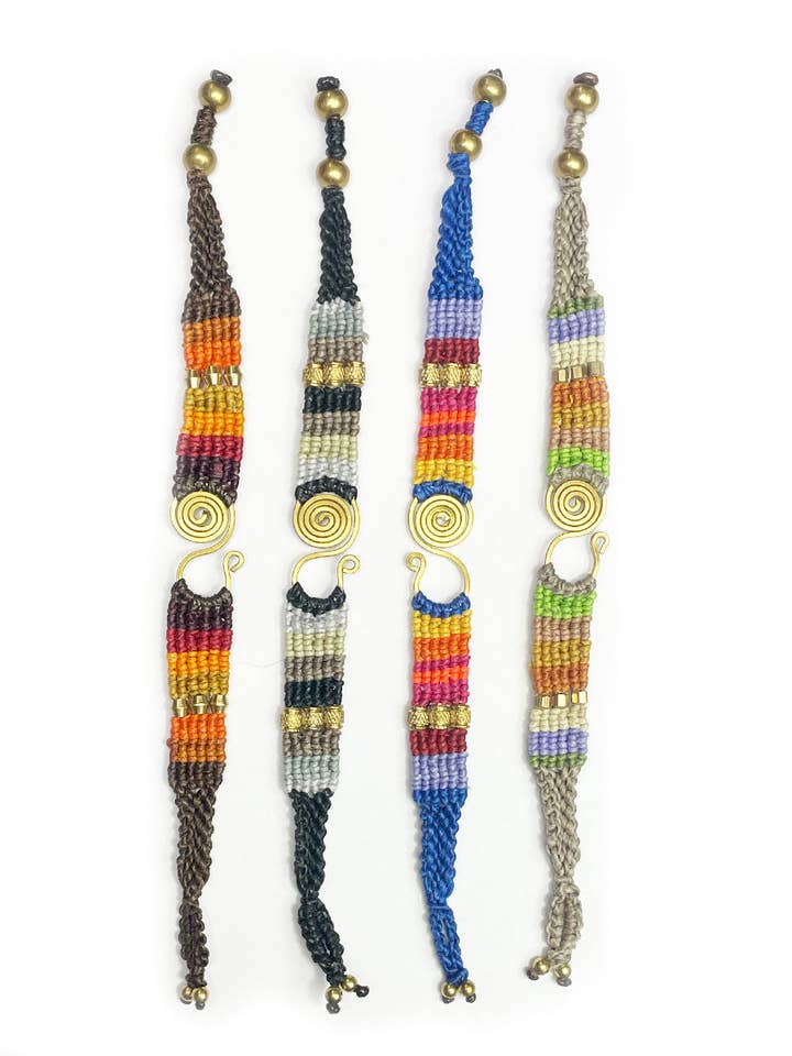 Waxed Cotton Bracelet for wholesale by Zig Zag Asian Collection