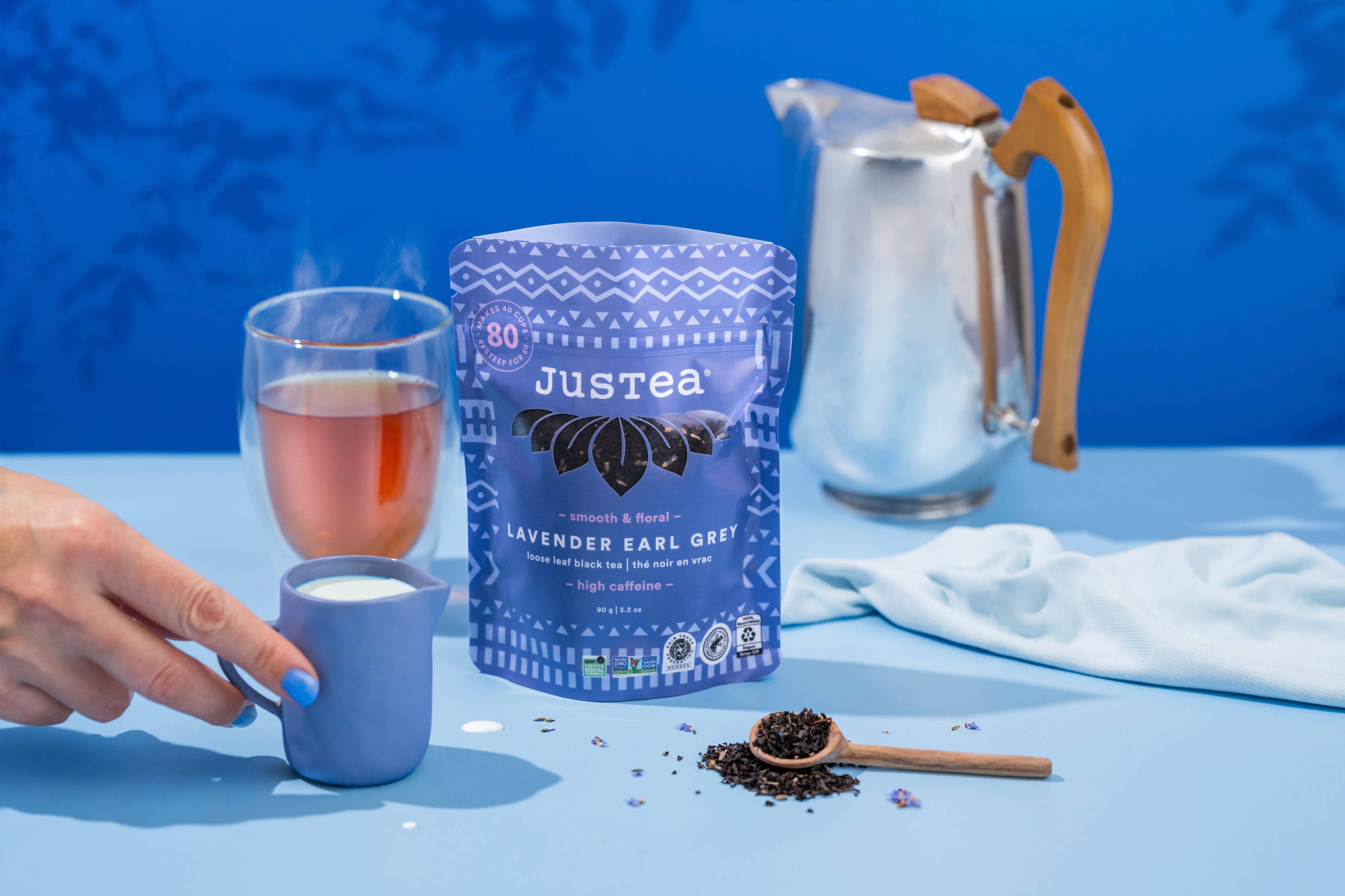 JusTea - Vente Thé en vrac - Pochette verticale Lavender Earl Grey — Thé noir issu du commerce équitable5