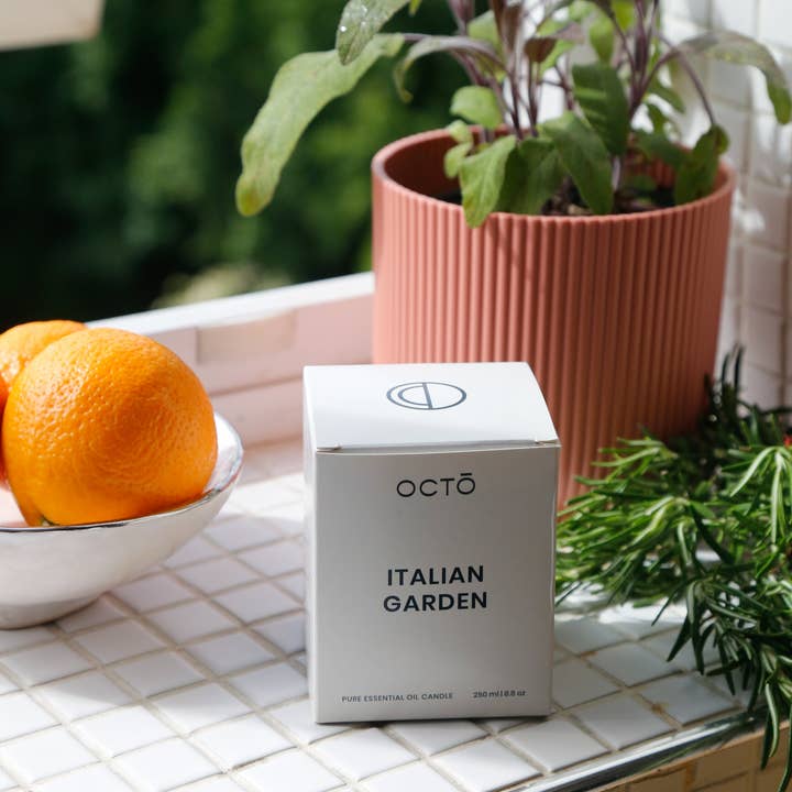 OCTŌ – Engroshandel Glaslys – Italian Garden duftlys (Appelsin + Rosmarin + Salvie)4