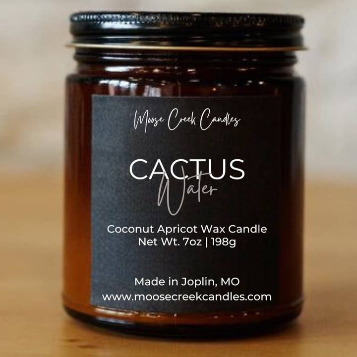 Agua de Cactus | Vela en Tarro Ámbar para venta al por mayor de Moose Creek Candles