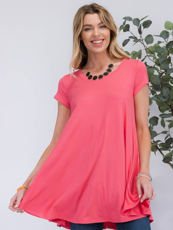 Women's Flare Bottom Tunic Top -CT43109 for wholesale by ClickPuff