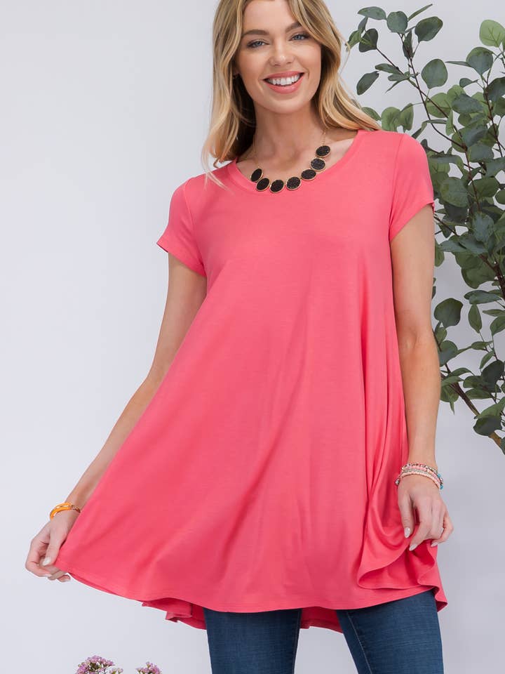 Women's Flare Bottom Tunic Top -CT43109 for wholesale by ClickPuff