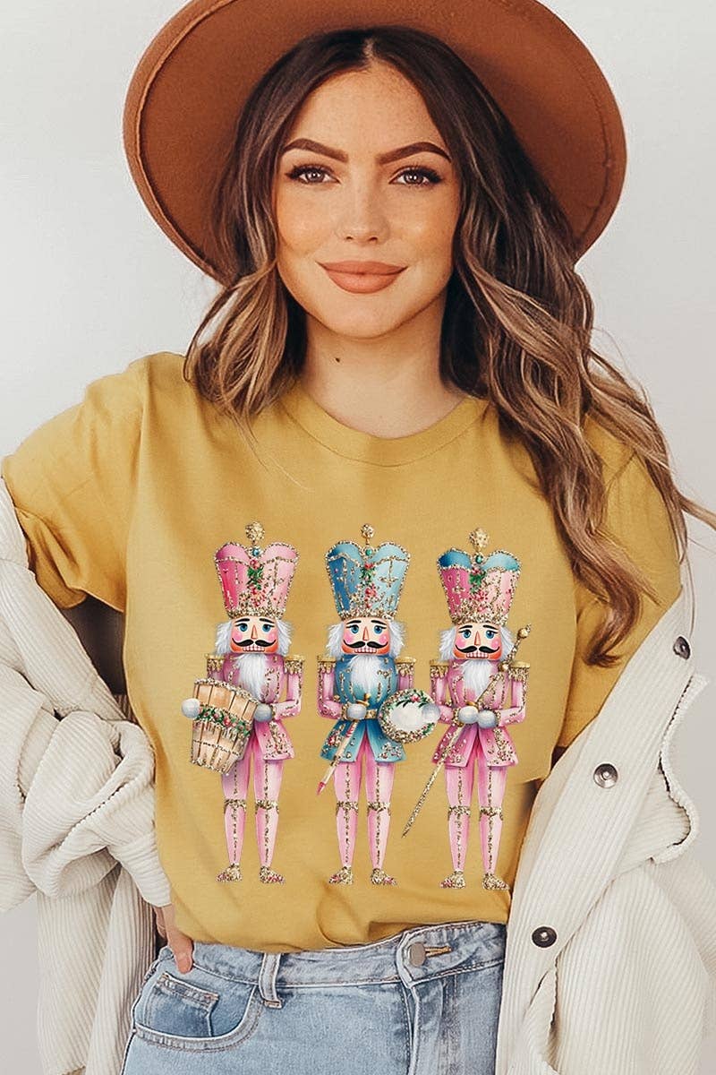 COLORBEAR - Wholesale T-shirt met print - Dames - Roze Kerstmis Notenkraker Grafisch T-shirt11