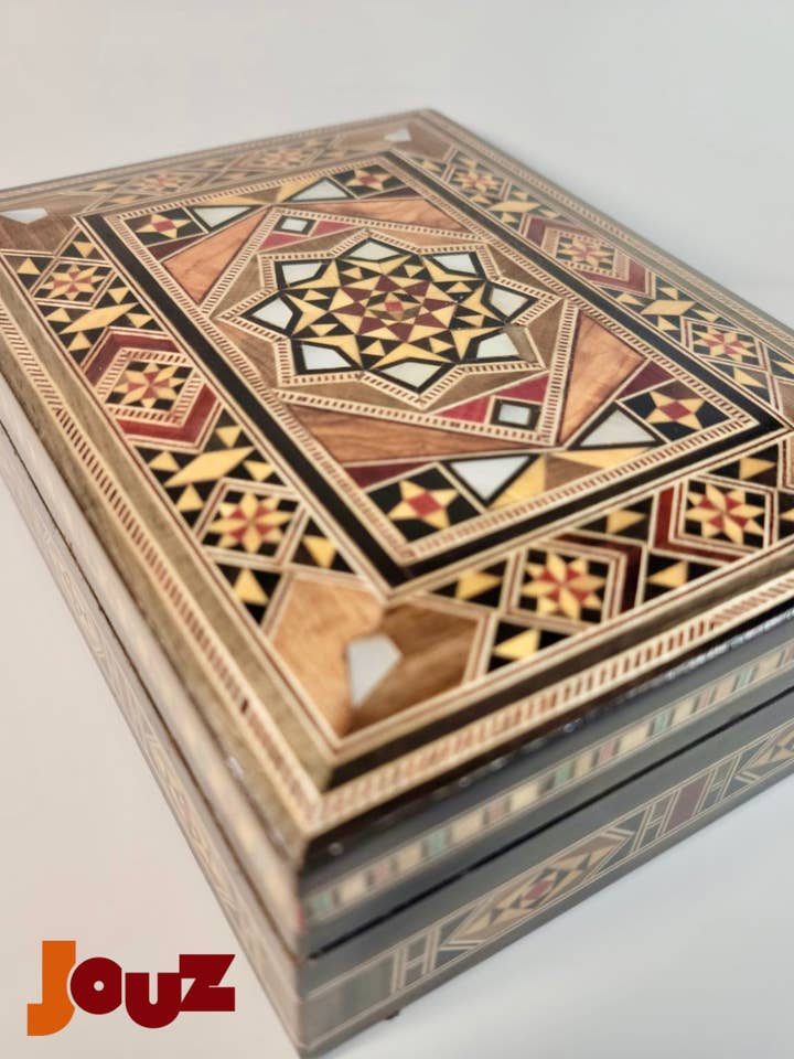 Small Jewelry Box, Bridesmaid Gift, Marquetry Inlaid for wholesale by JOUZ