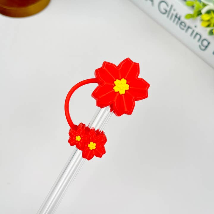 SoapElenGlen - Wholesale Drinking Straw - Flower Straw Cover,Food Grade Silicone Straw Toppers